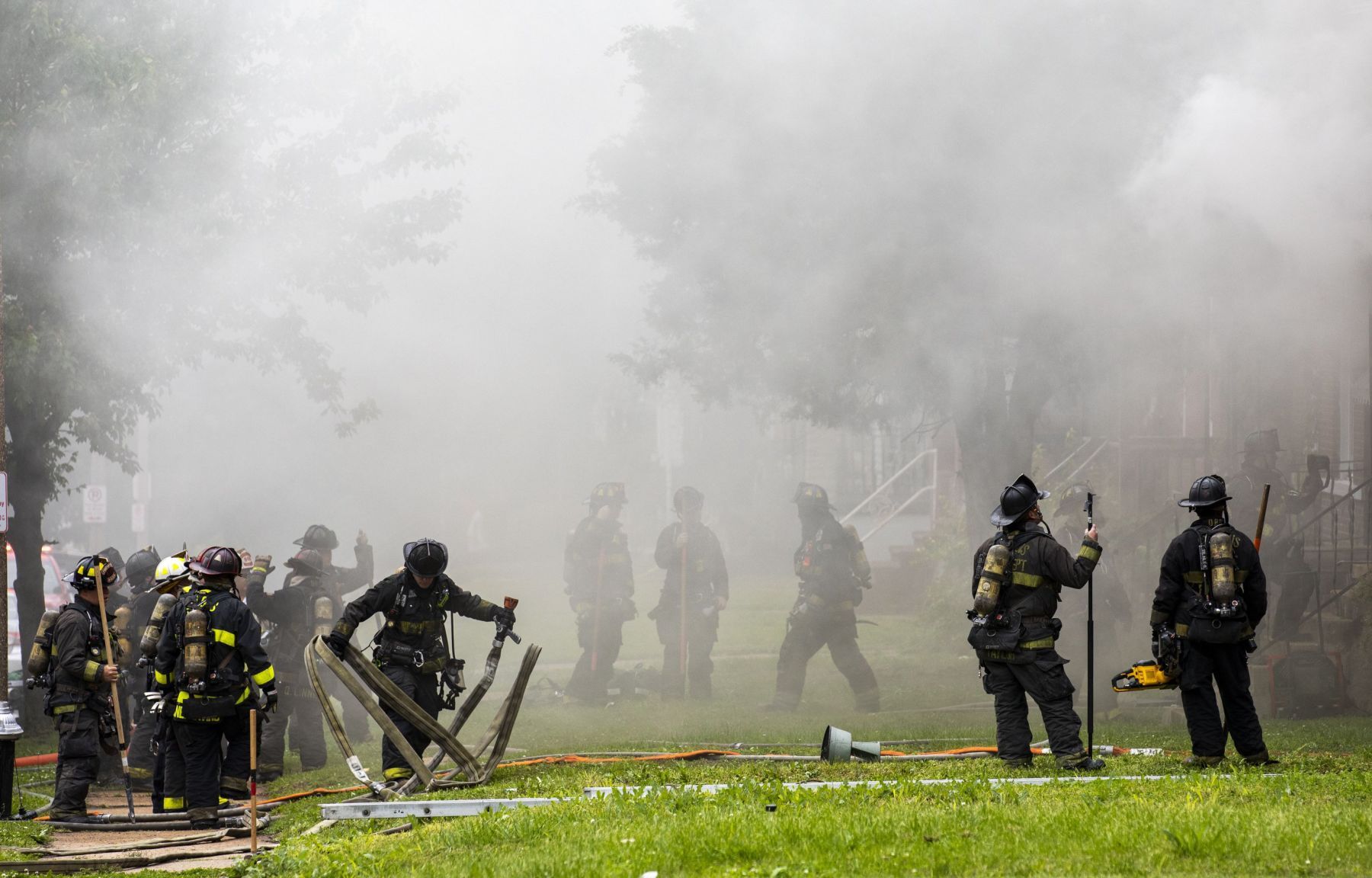Firemen threatened with knife during rescue attempt